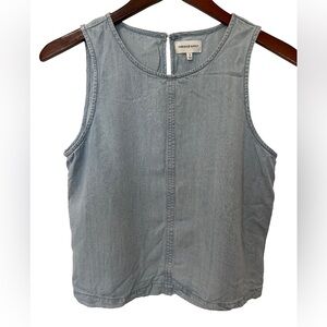 Thread & Supply Women's Small Chambray Sleeveless Button Top Casual